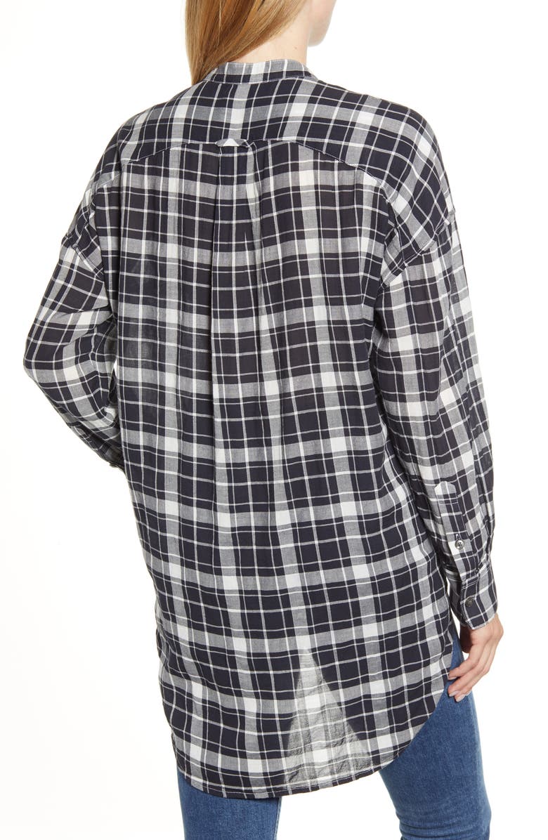 Alex Mill Plaid Popover Tunic Shirt, Alternate, color, 