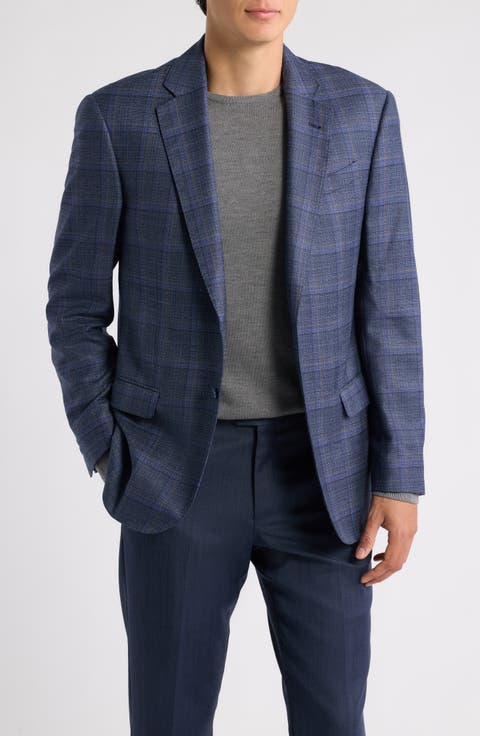 G-Line Grey & Purple Virgin Wool Sport Coat