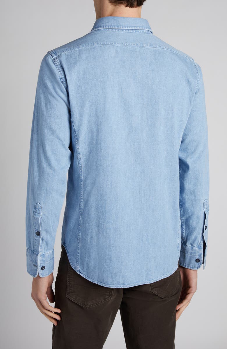 TOM FORD Denim Western Shirt, Alternate, color, Pale Blue