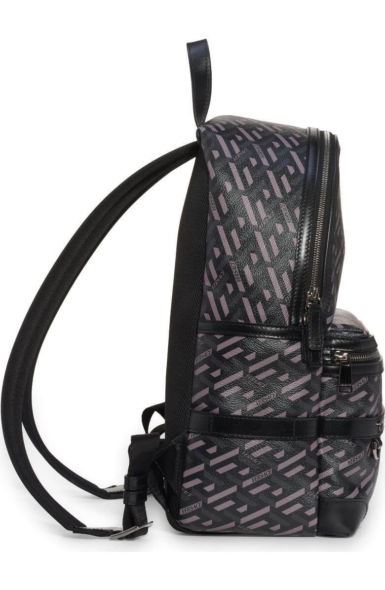 Versace Greca Print Love Medusa Backpack, Alternate, color,
