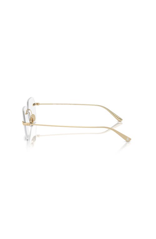 Ferrari 57mm Rectangle Optical Glasses In Gold