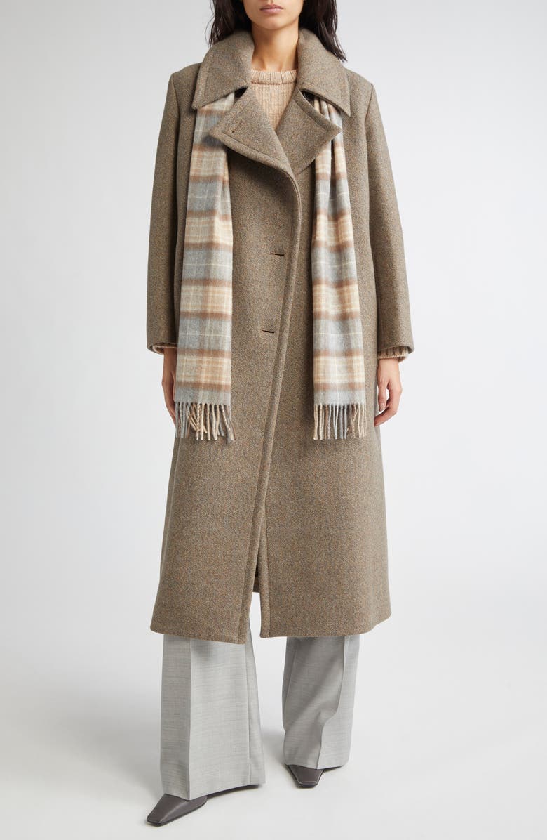 Johnstons of Elgin Great Double Breasted Wool Coat, Alternate, color, Partridge Tweed Herringbone