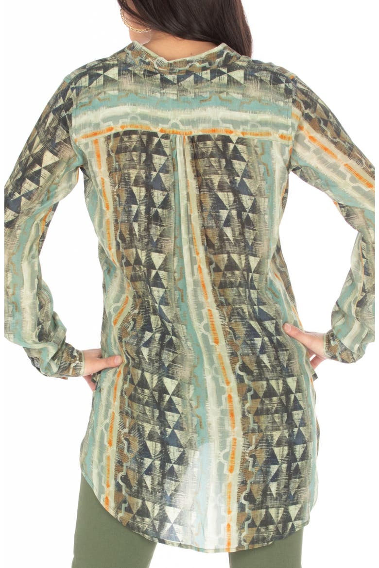 Long Sleeve Tunic Shirt, Alternate, color, GREEN MULTI