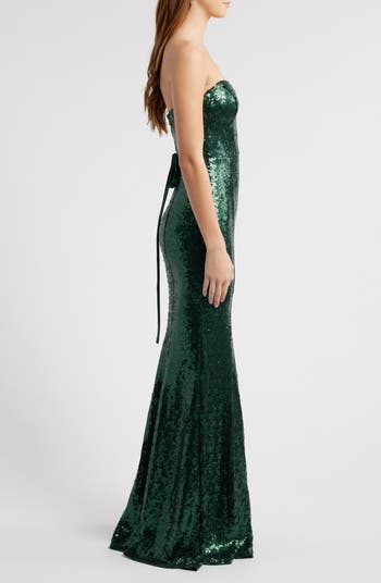 Hunter Strapless Lace-Up Gown