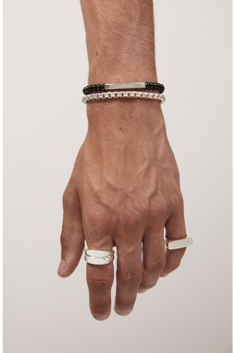 Havana Double Ring, Alternate, color, STERLING SILVER