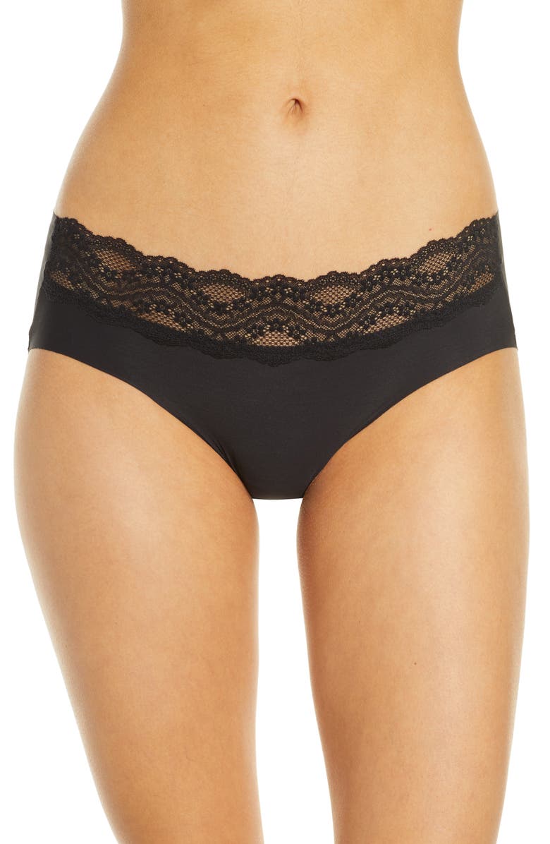 b.tempt'd by Wacoal b.bare Hipster Panties, Main, color, Night