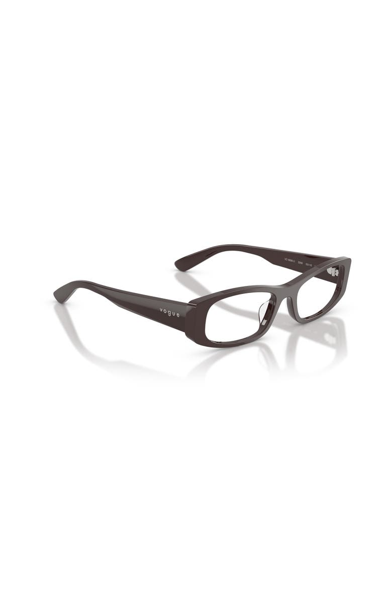 51mm Rectangle optical glasses, Alternate, color, Brown