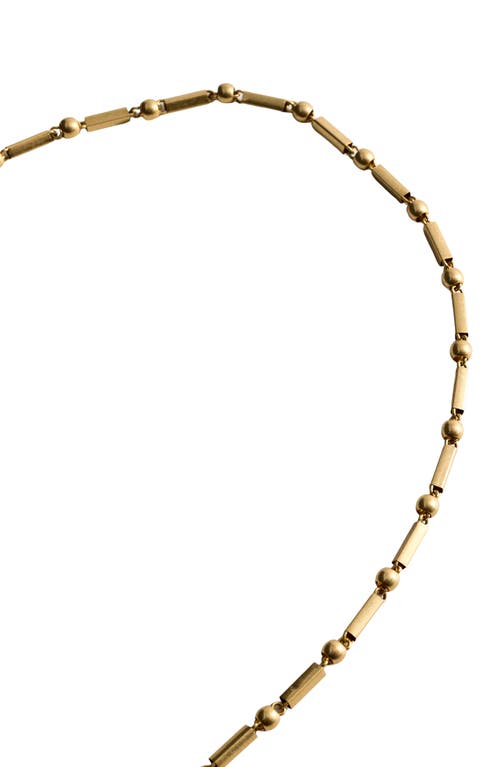 Mango Metal Skinny Belt In Gold