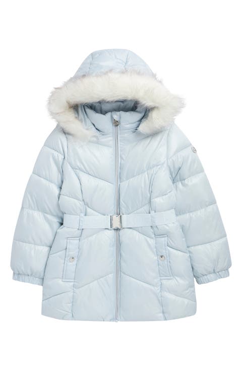 Kids' Stadium Puffer Jacket with Removable Faux Fur Trim Hood