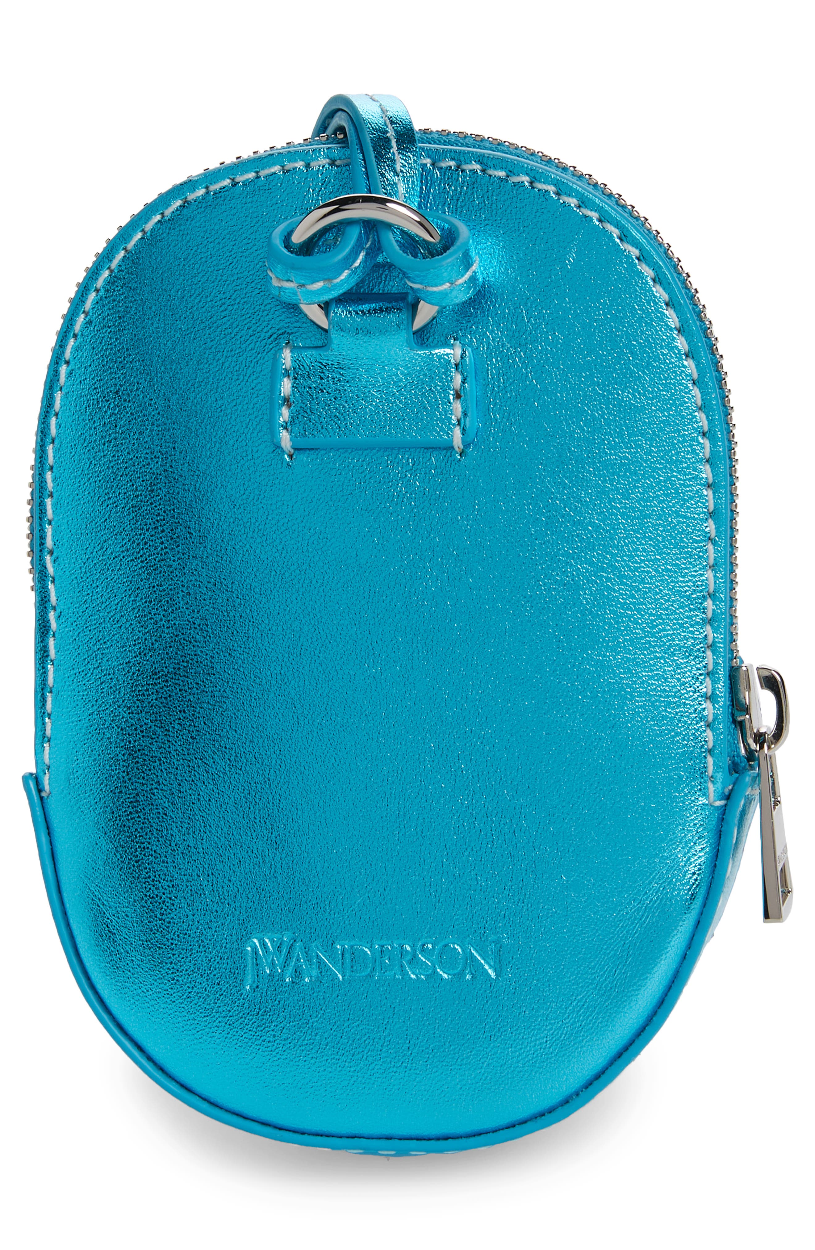 JW Anderson Nano Metallic Leather Cap Bag, Alternate, color, 