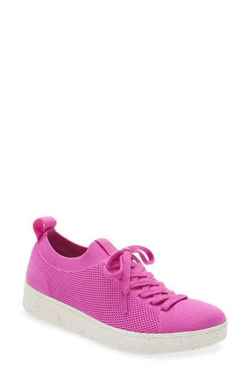 Shop Fitflop Rally Knit Sneaker In Miami Violet