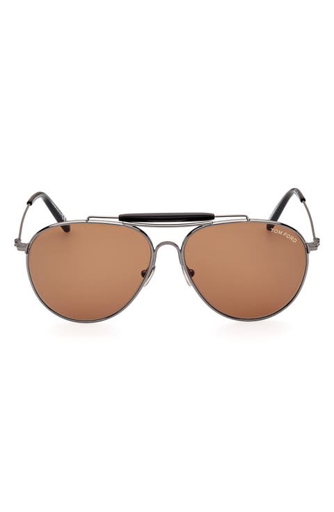 Raphael-02 59mm Pilot Sunglasses