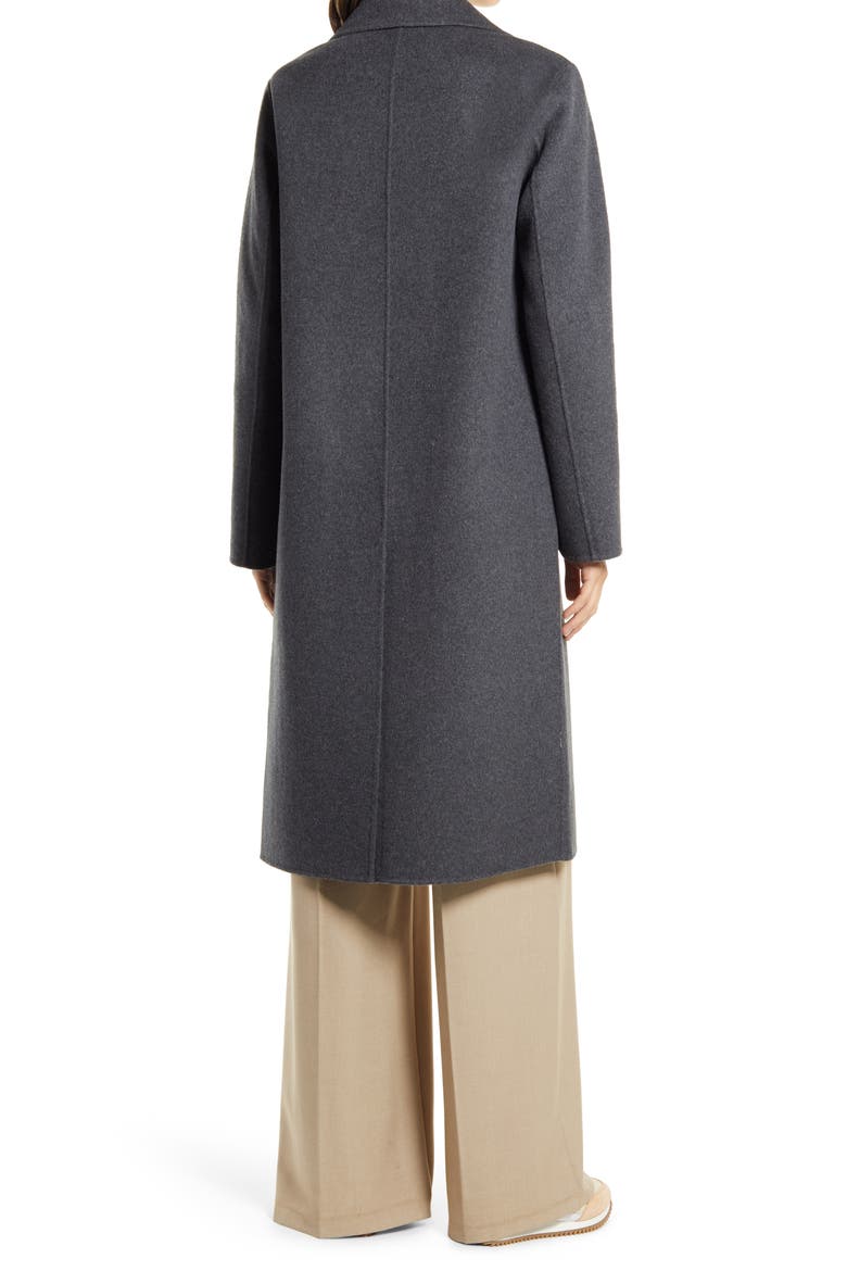 Double Face Wool Coat, Alternate, color, GREY DARK CHARCOAL HEATHER
