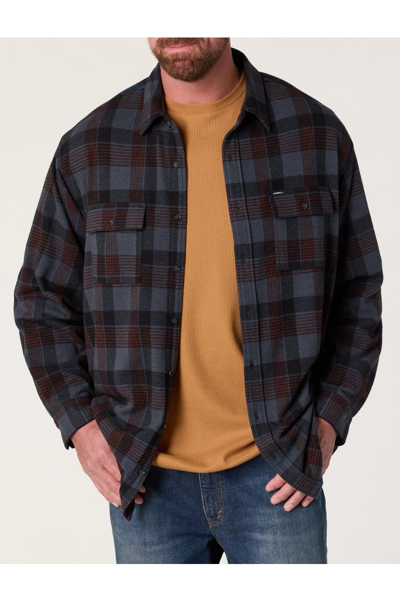 Big & Tall Sutton Flannel Sport Shirt, Main, color, DARK SLATE