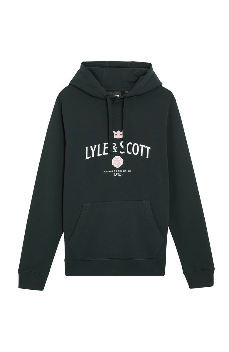 Lyle & Scott Cheers To Tradition Graphic Hoodie, Alternate, color, Dark Navy
