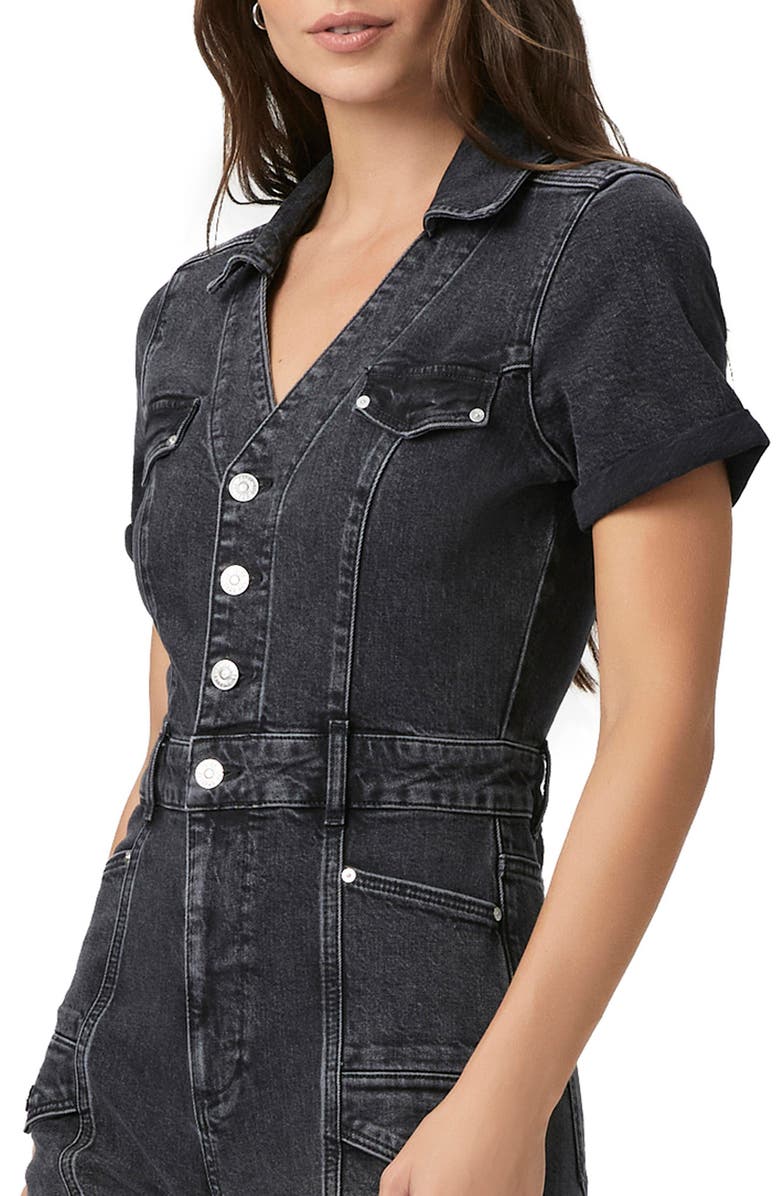 PAIGE Alexis Barrel Cargo Denim Jumpsuit, Alternate, color, 