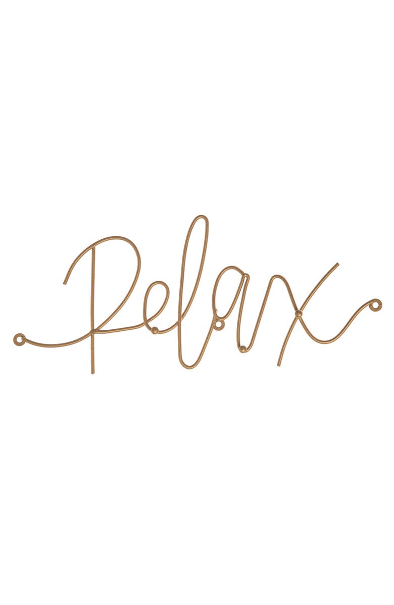 Totalee Gift Relax Metal Hook Rack Metal Gold, Main, color, Gold