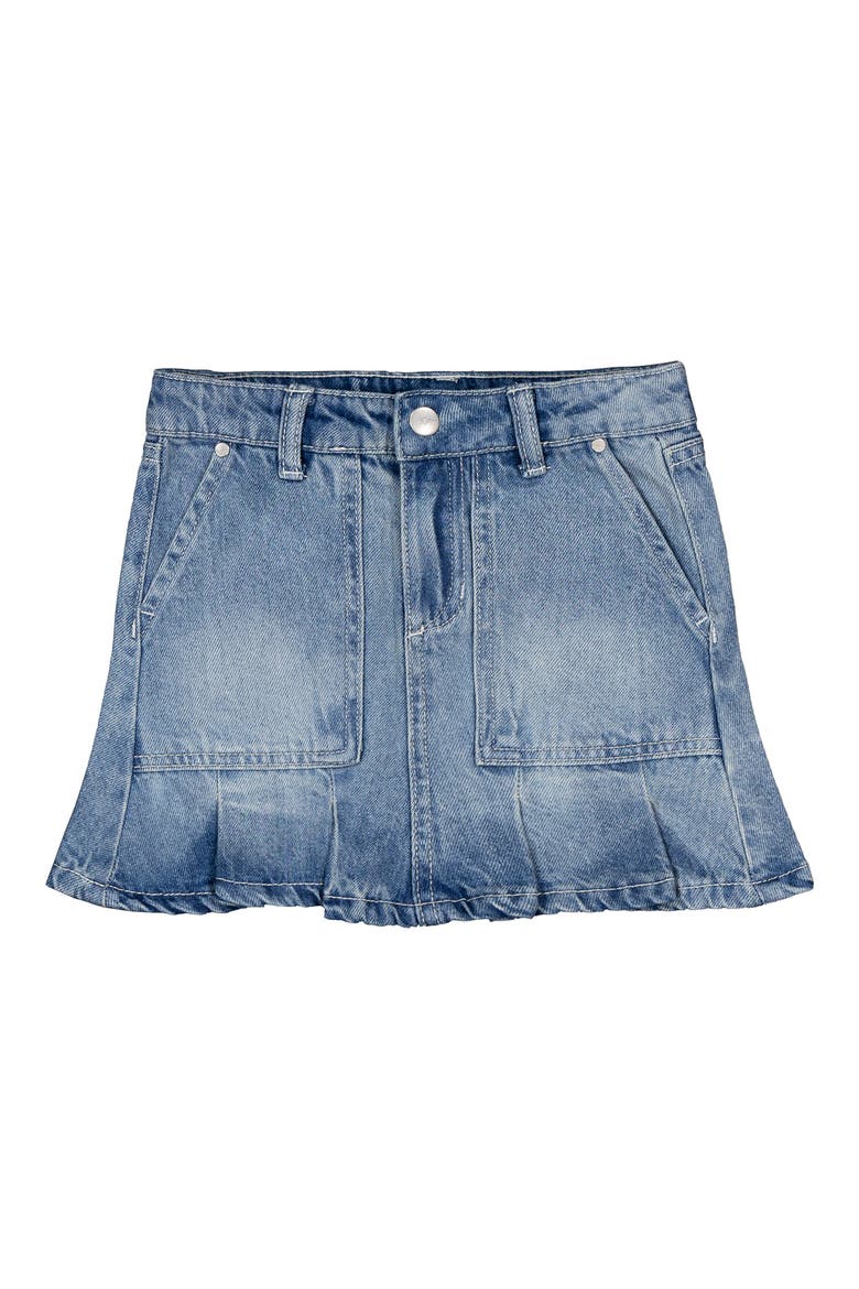 Kids' Mina Pleated Denim Skirt, Main, color, LIGHT WASH