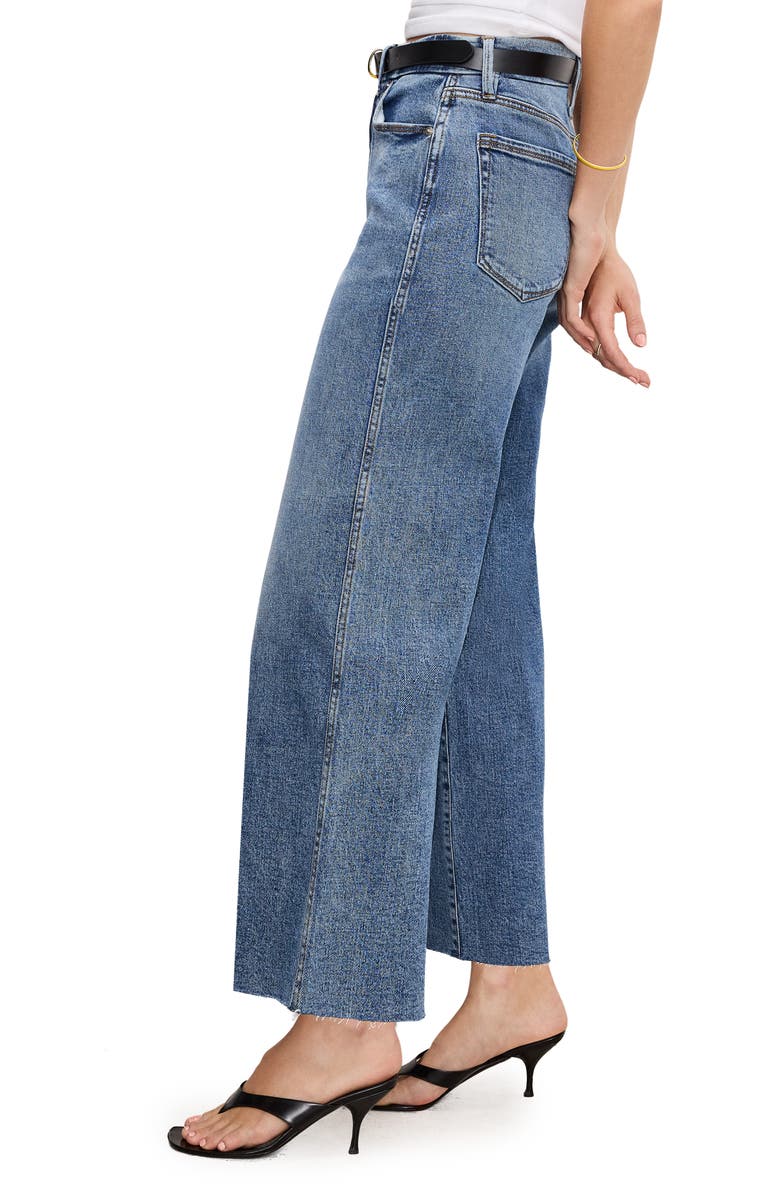 Good American Good Skate Ankle Wide Leg Jeans, Alternate, color, Indigo978