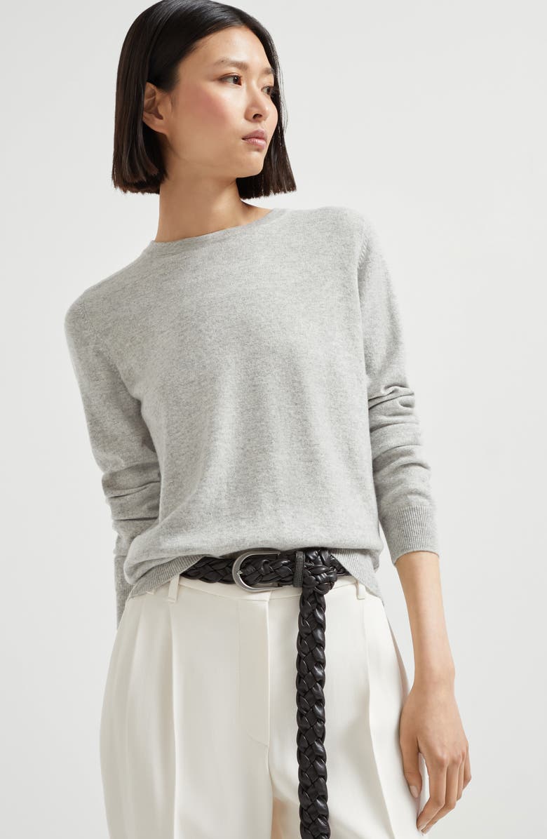 Brunello Cucinelli Cashmere sweater, Alternate, color, Pebble