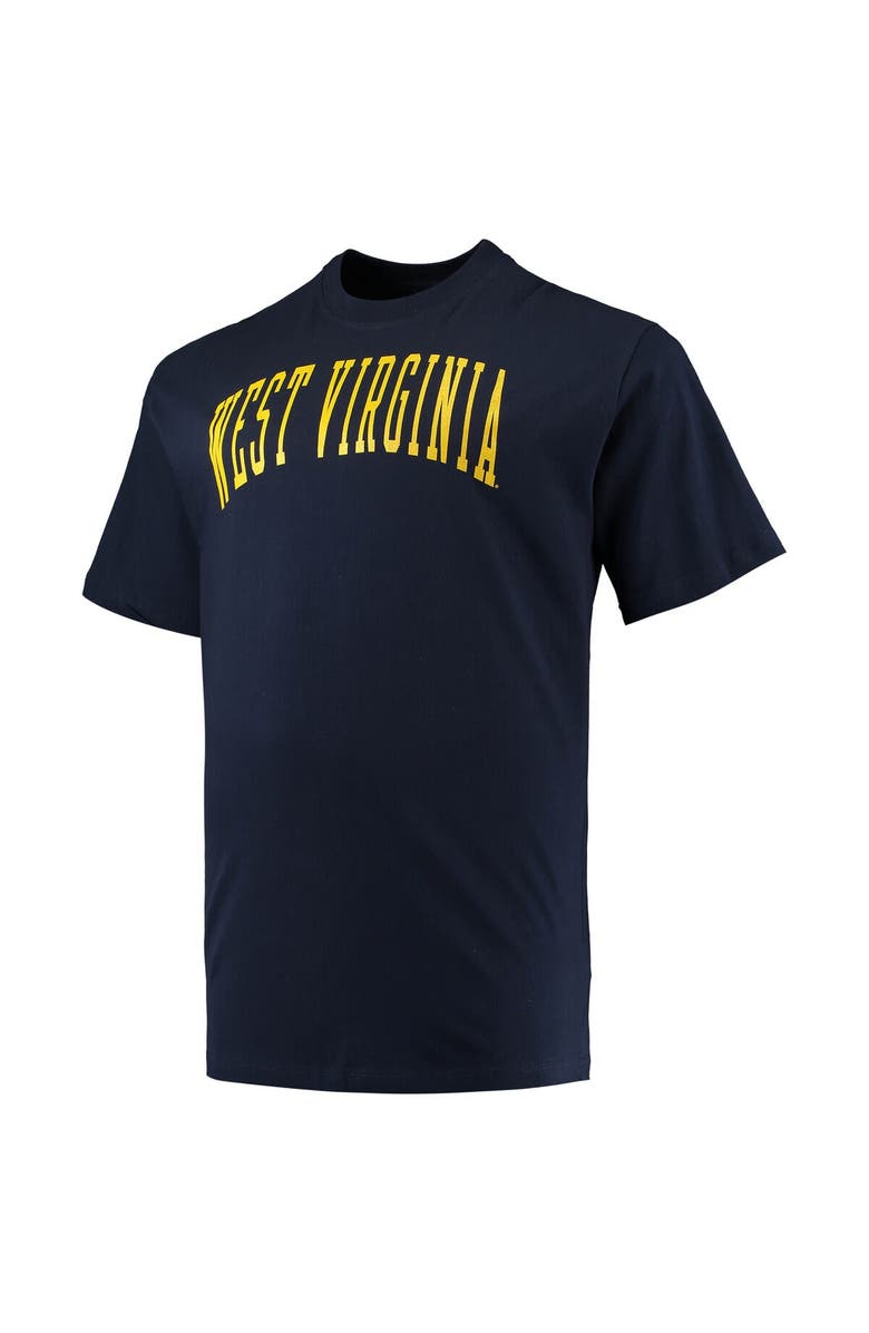 Champion Men's Champion Navy West Virginia Mountaineers Big & Tall Arch Team Logo T-Shirt, Alternate, color,