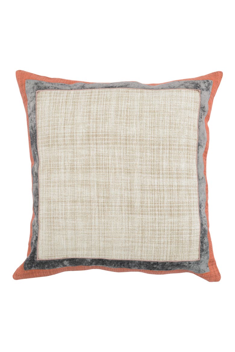 Lena Pillow, Main, color, IVORY/ GRAY/ ORANGE