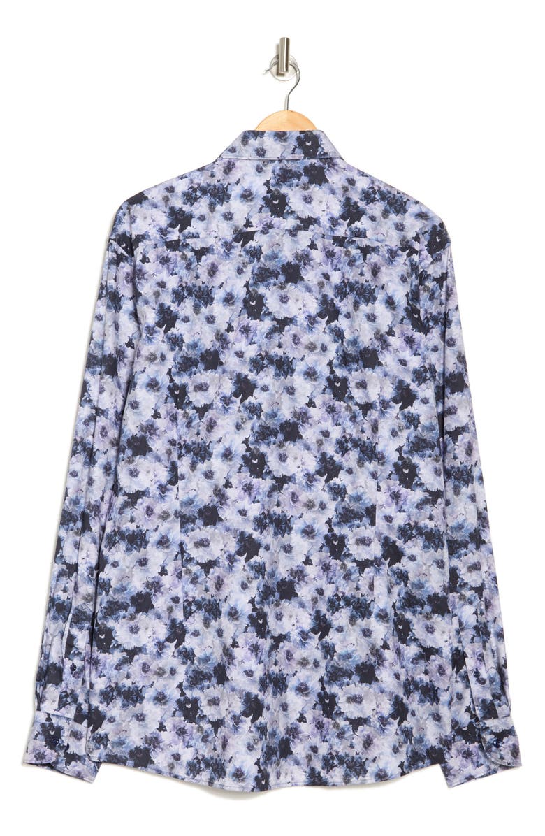 Eton Contemporary Cotton & Lyocell Floral Print Dress Shirt, Alternate, color,