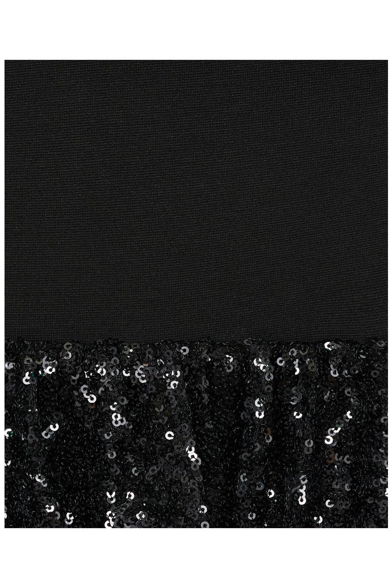 Xnuba Sequin Bubble Hem Miniskirt, Alternate, color, BLACK