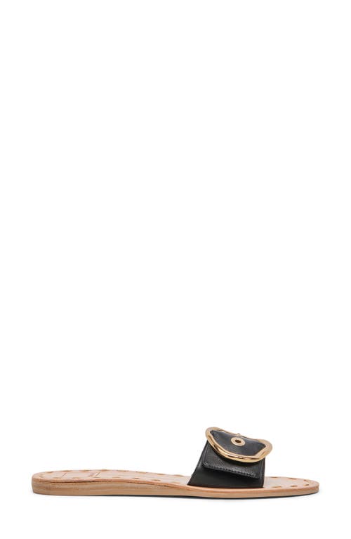 Dolce Vita Danna Slide Sandal In Black Leather