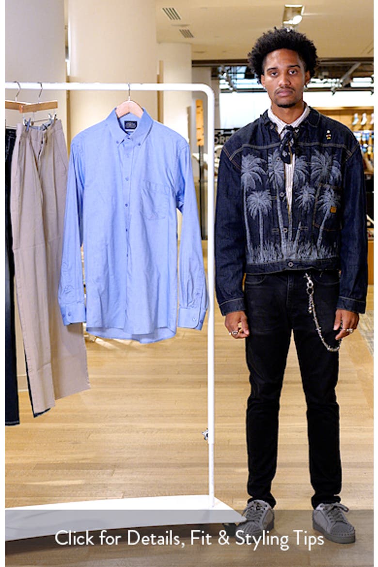 Regular Fit Blue Cotton Button-Down Oxford Shirt video