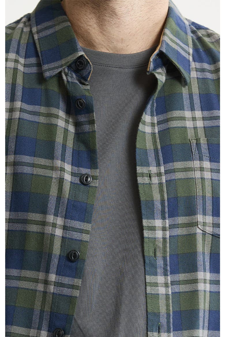 Manor Stretch Flannel Button-Down Shirt, Alternate, color, Green