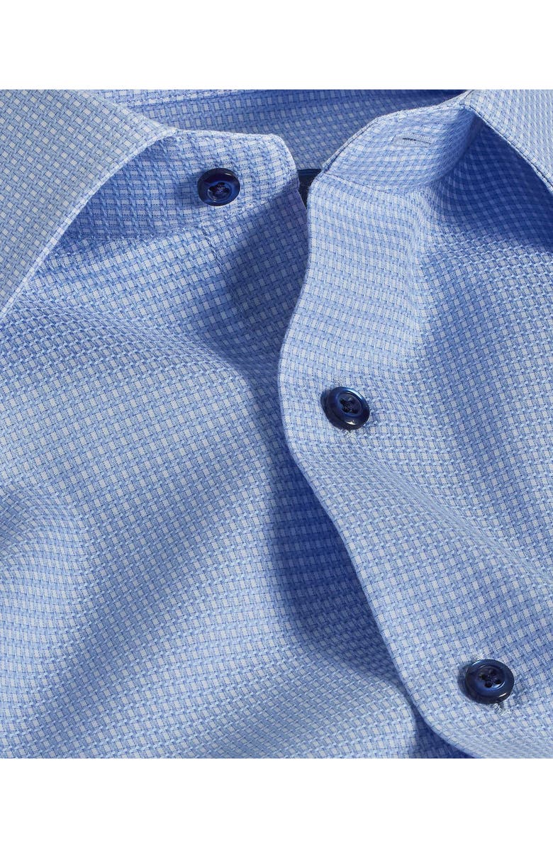 David Donahue Trim Fit Dobby Texture Check Dress Shirt, Alternate, color, 
