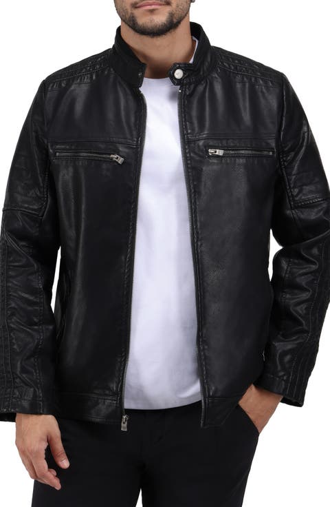 Faux Leather Moto Jacket