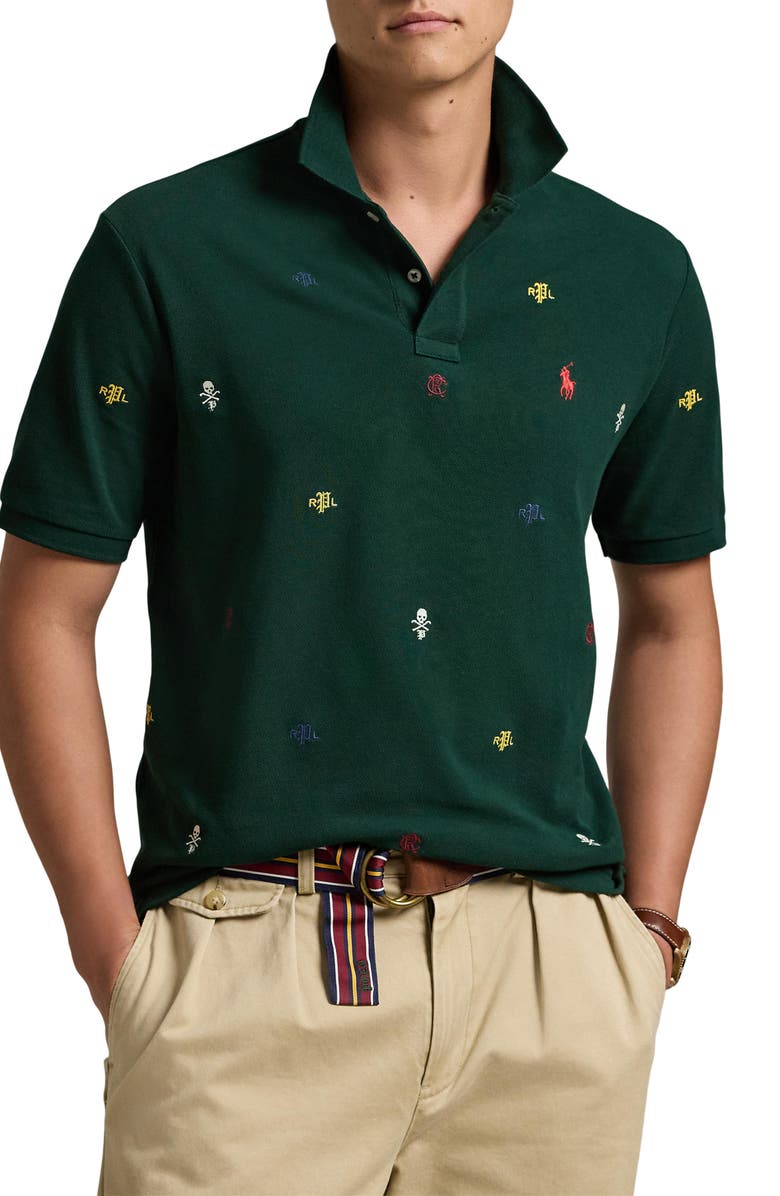 Polo Ralph Lauren Embroidered Mesh Polo, Main, color,