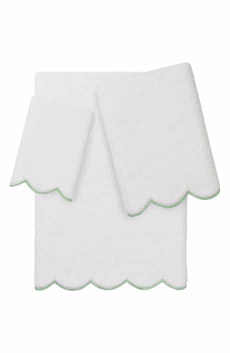 Adornia Scallop 3-Piece Towel Set