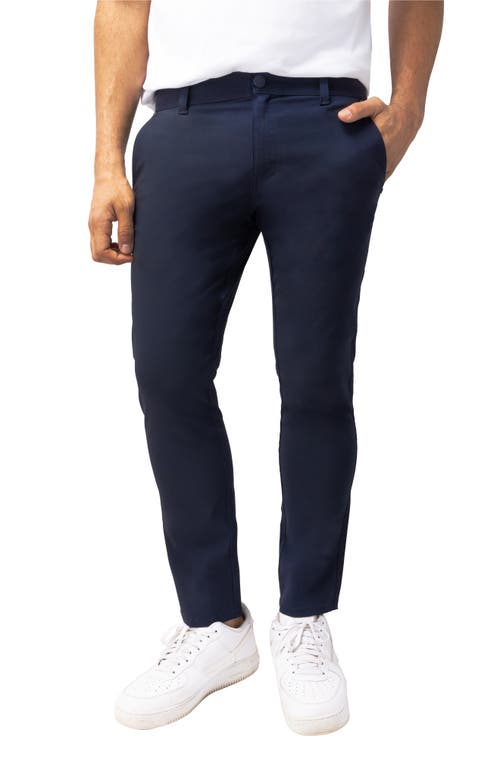 X-ray Xray Hidden Zip Pocket Twill Trousers In Navy