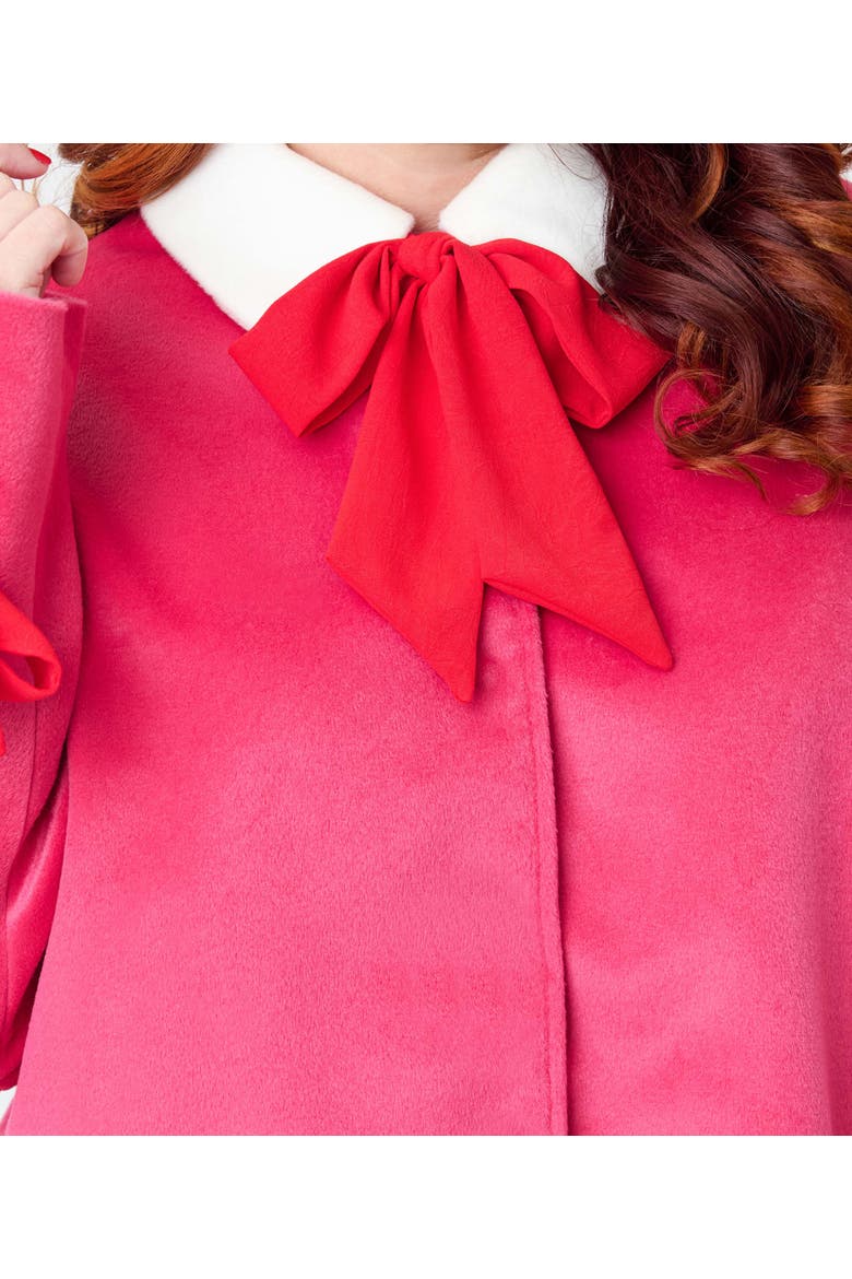 Plus Size Bow Topper Coat, Alternate, color, Pink W/Bows
