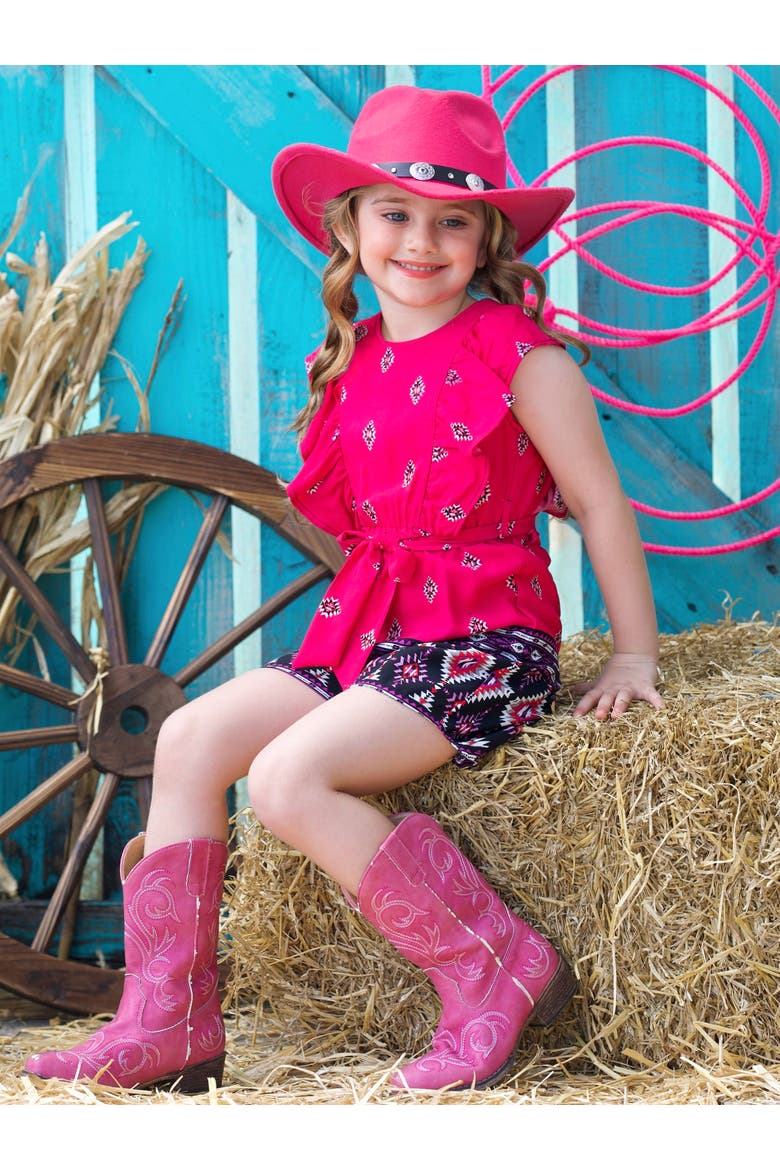 Desert Rose Ruffle Romper, Alternate, color, Pink