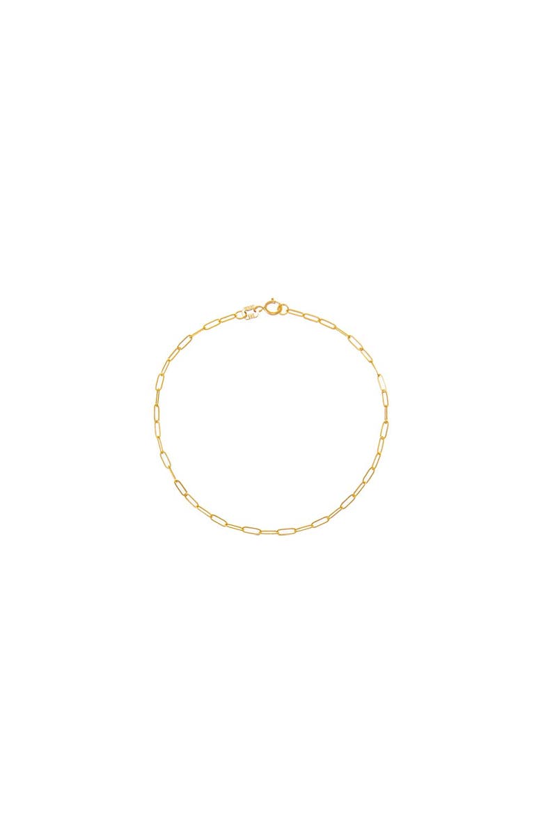 BY ADINA EDEN Solid Paperclip Chain Bracelet 14K, Main, color, 14K Gold