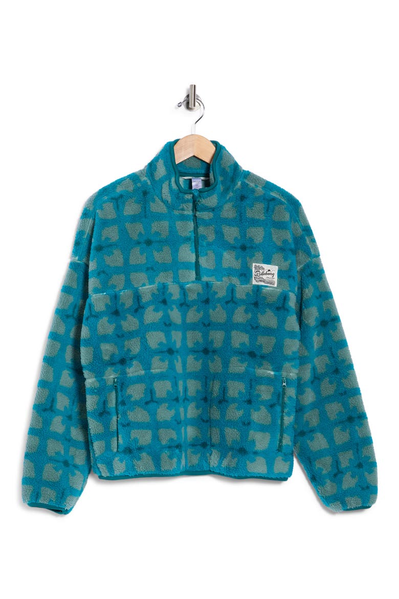 Lauren Half Zip High Pile Fleece Jacket, Main, color, THISTLE