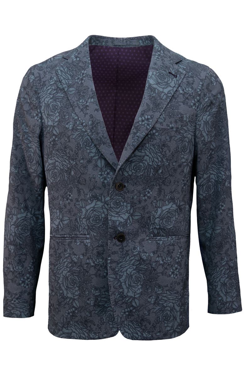 Lords of Harlech Judd Fully Lined Tailored Wool Blazer, Main, color, Roma Floral Char