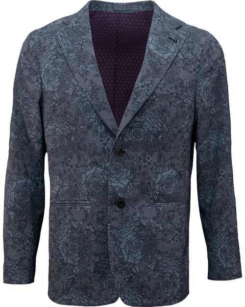 Lords Of Harlech Judd Fully Lined Tailored Wool Blazer In Blue