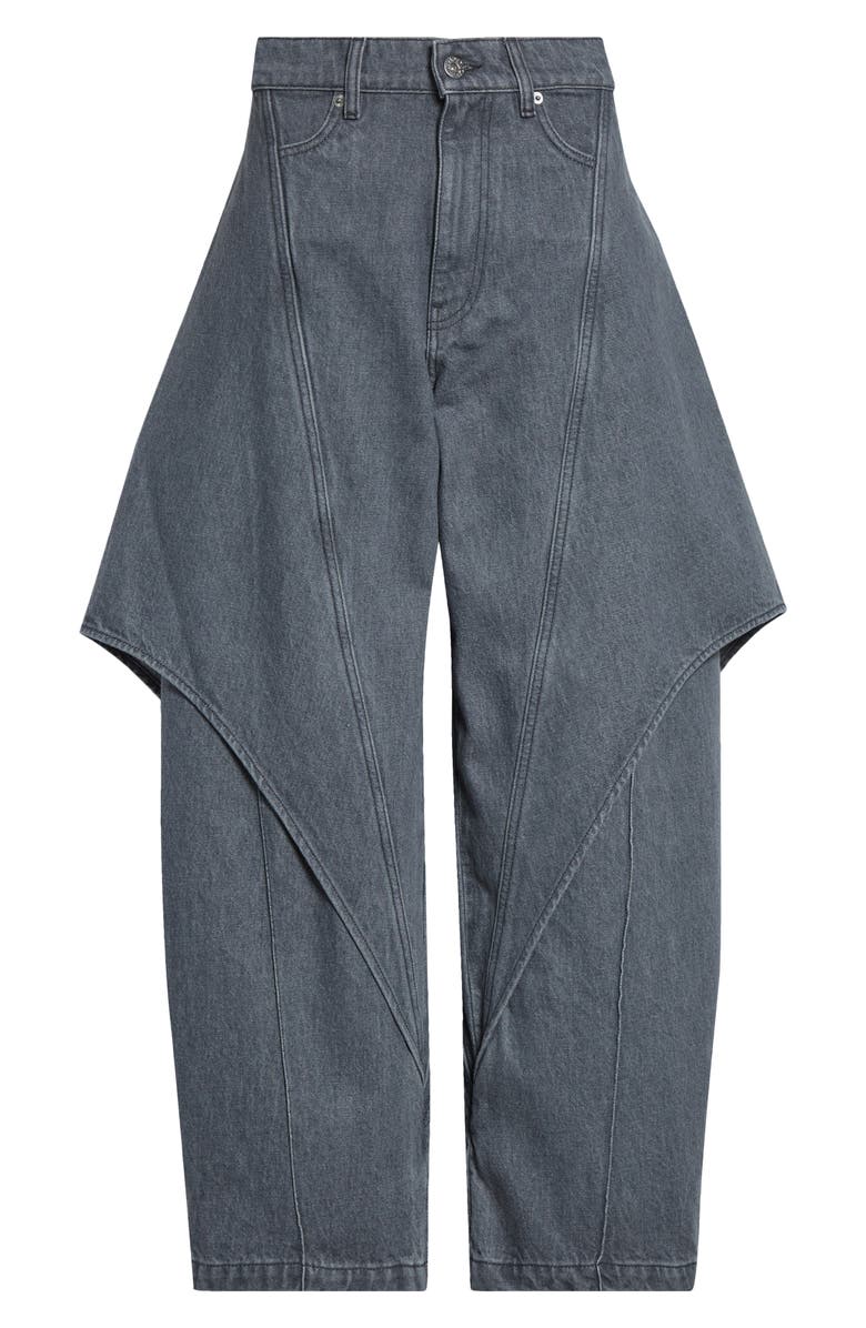 JW Anderson Sculptural Crop Jeans, Alternate, color,