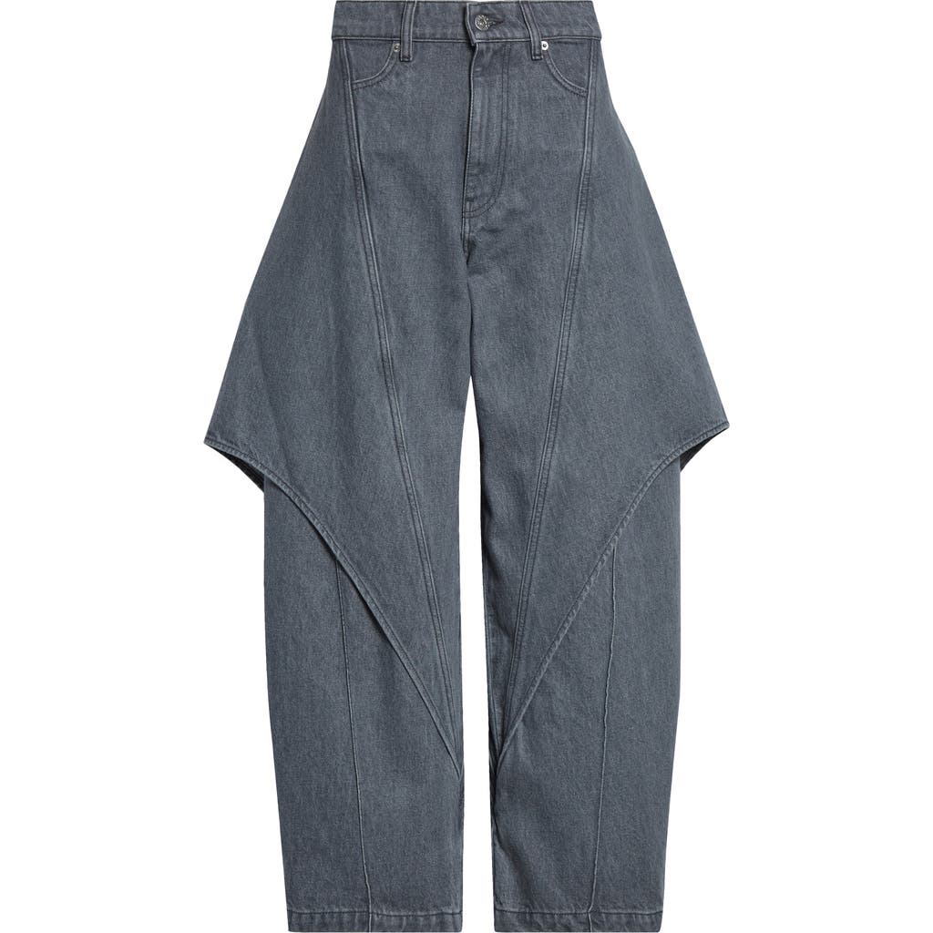 Jw Anderson Sculptural Crop Jeans In Blue