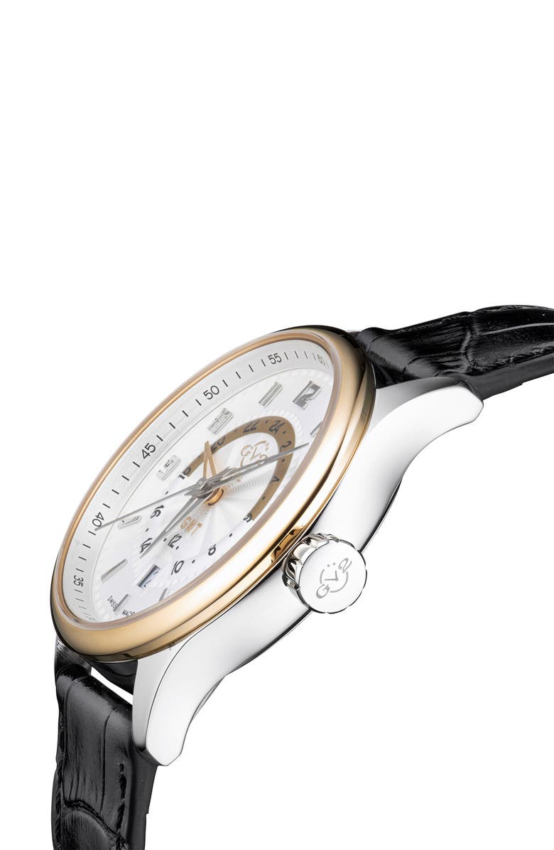 GEVRIL Men's Giromondo Swiss Quartz Watch, 42mm, Alternate, color, Black