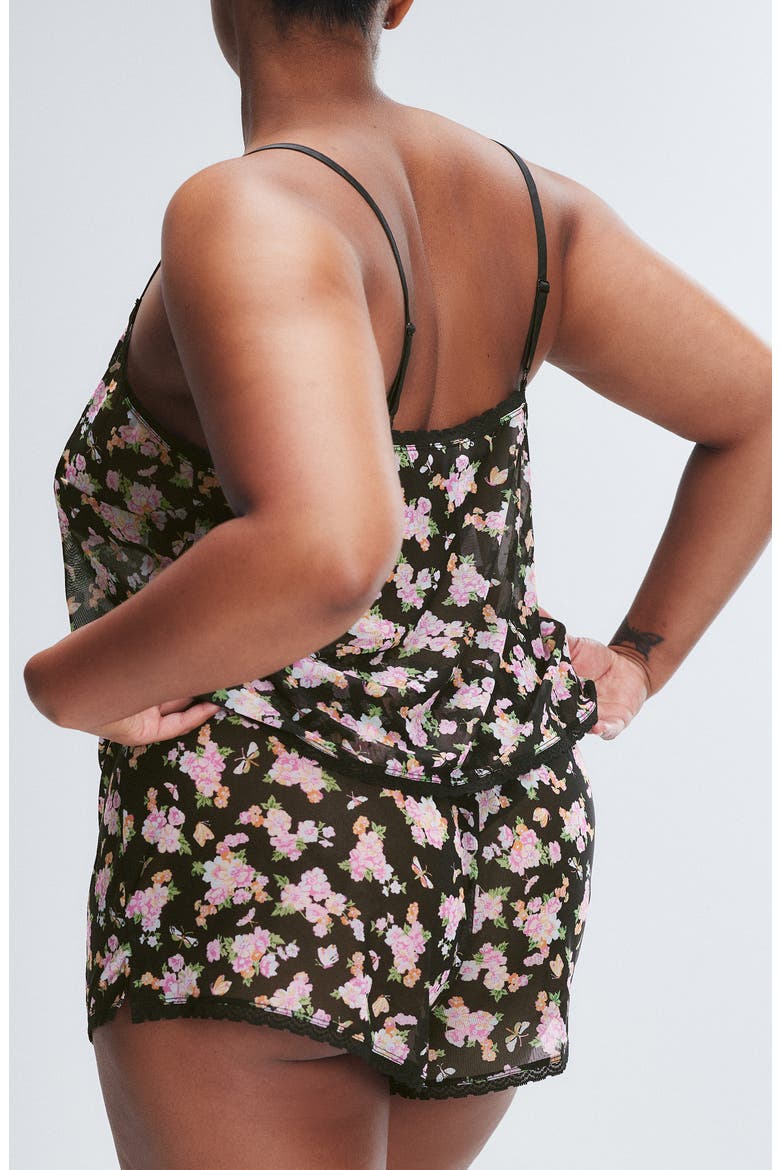 Mesh Sleep Camisole, Alternate, color, BLACK CAVIAR