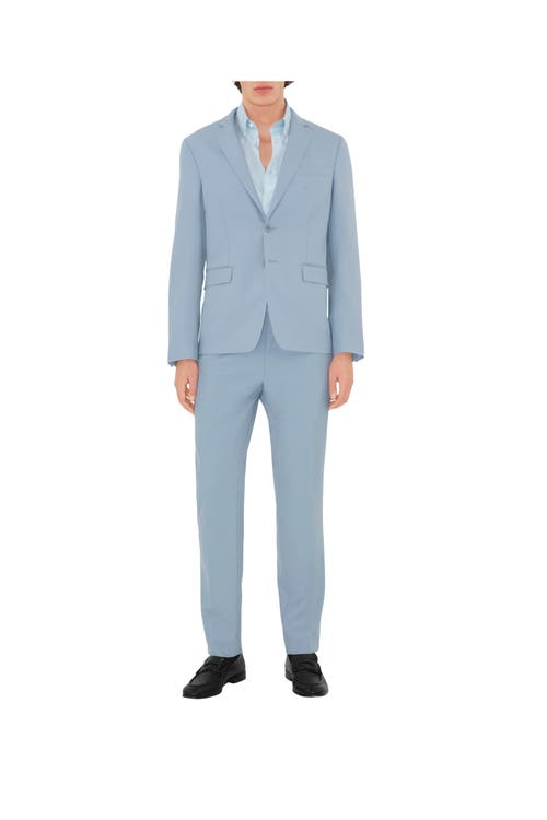 Burberry Wool Tailored Jacket In Gale