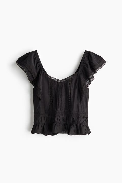 Lace-trimmed Blouse