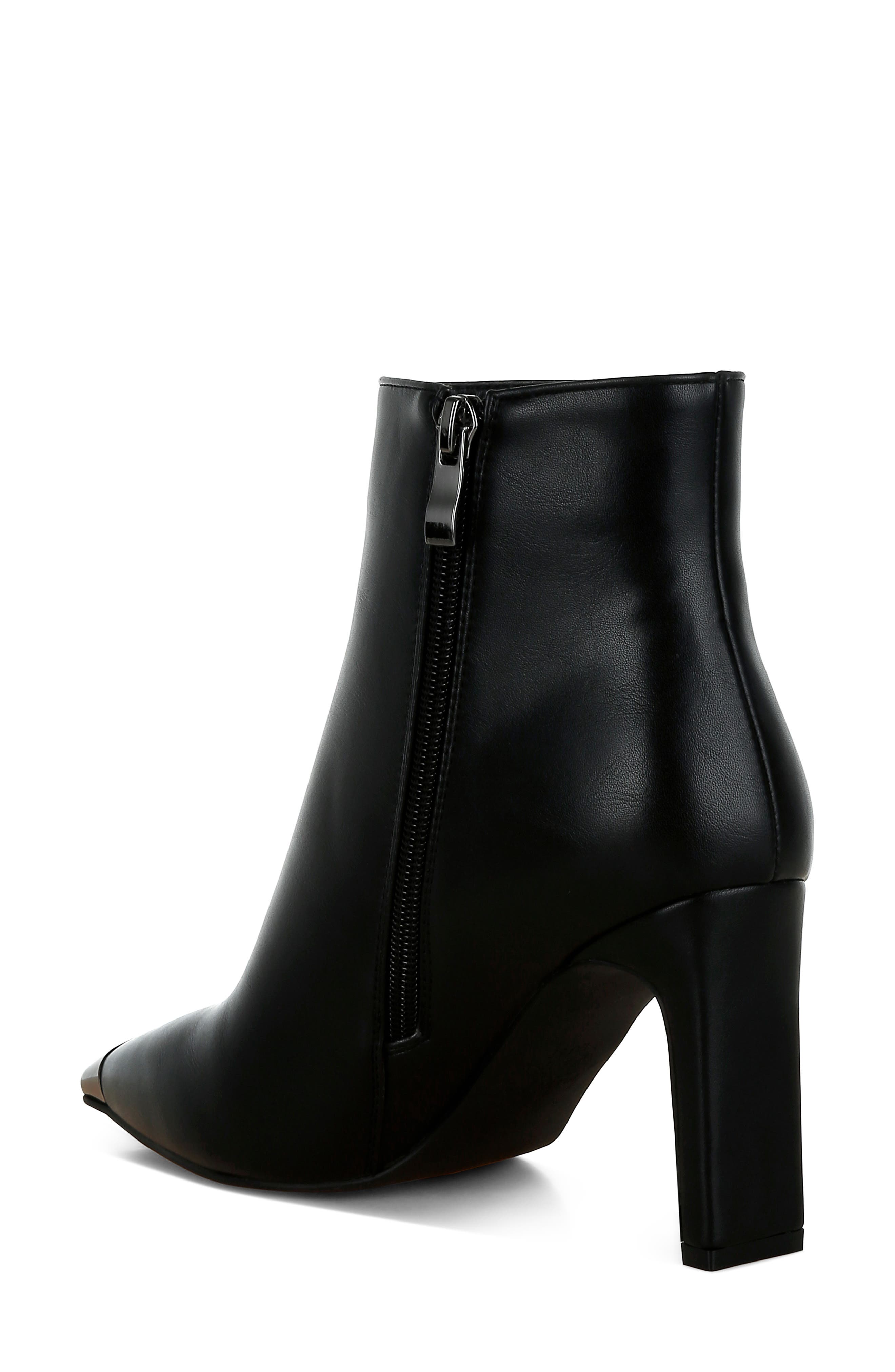 Orca Faux Leather Bootie, Alternate, color, BLACK