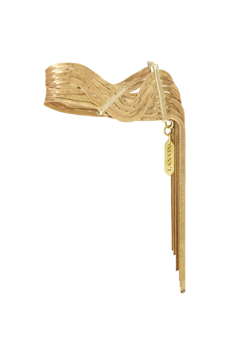 Lanvin Chain Earrings, Main, color, Gold